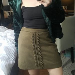 Suede skirt